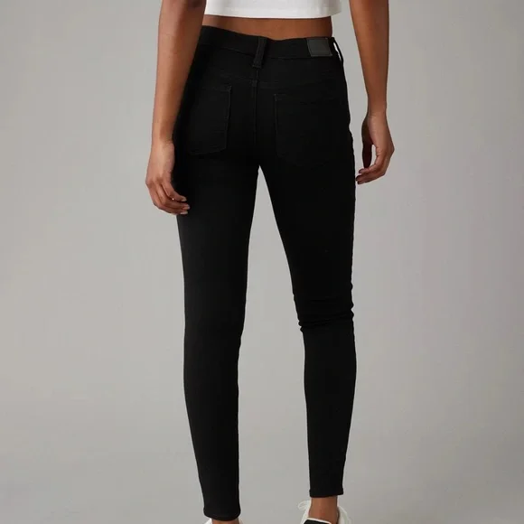 American Eagle Outfitters Black AE Next Level Low-Rise Jegging 10 LONG - Picture 2 of 6